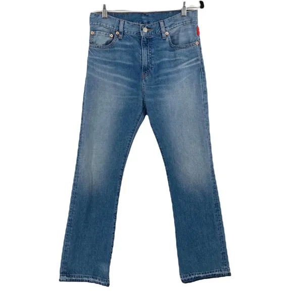 DENIMIST Released Hem High Waisted Straight Leg Jean