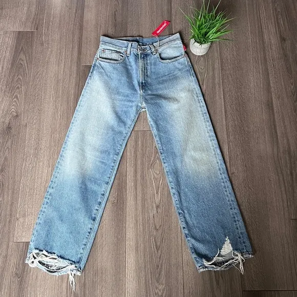 Denimist Pierce High Rise Straight Leg Jeans In Jinx Destroyed Size 25
          
      NWT
