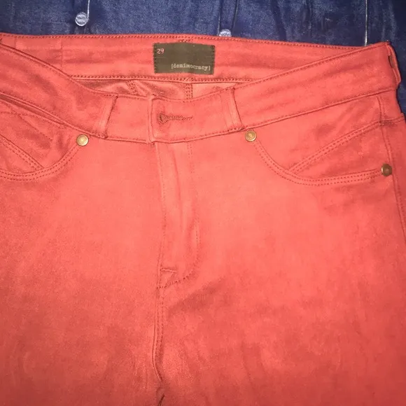 Denimocracy suede skinny jean