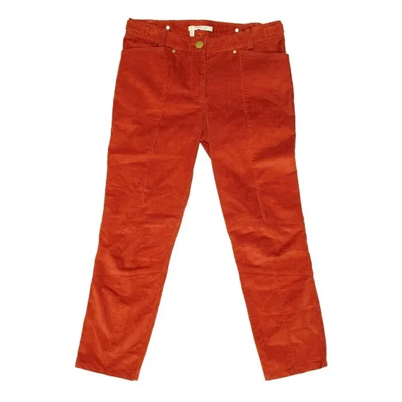 Derek Lam 10 Crosby Mid-Rise Corduroy Rust Pants 2
          
      NWT