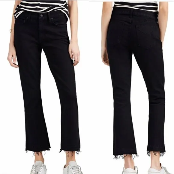 Derek Lam Gia Mid Rise Cropped Flare Jeans