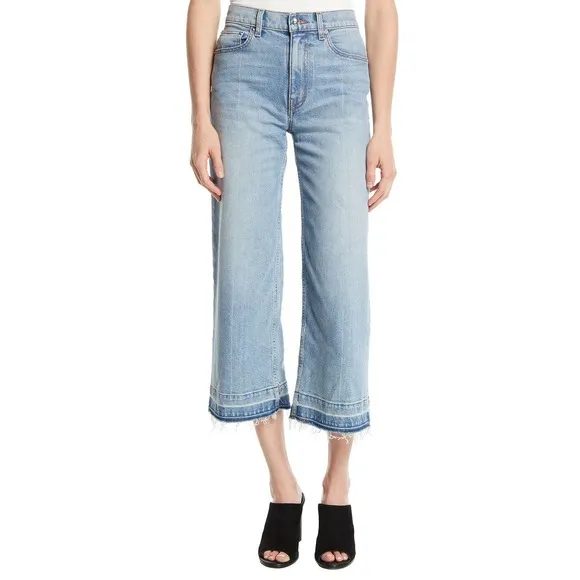 DEREK LAM DENIM "Dylan" High Rise Culotte Jeans Size 26 Light Wash