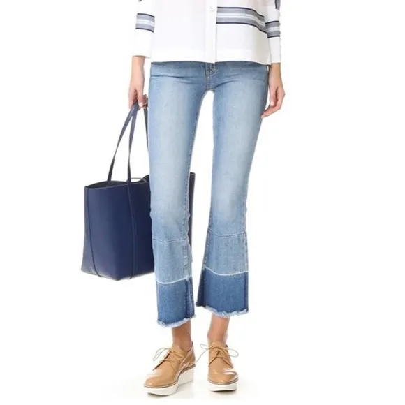 Derek Lam 10 Crosby Jane Flip Flop Flare Jeans