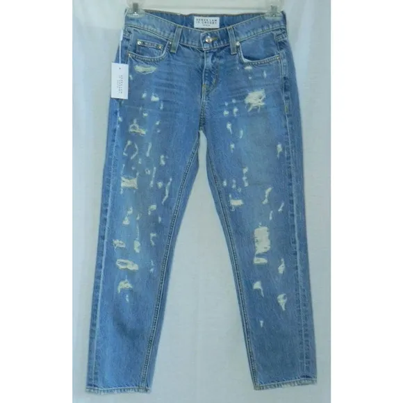 Derek Lam 10 Crosby Mila Mid-Rise Distressed Girlfriend Jeans Size 24. 5 pockets
          
      Boutique