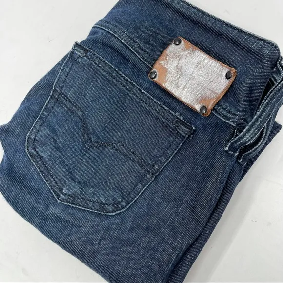 Diesel Cherock Button Fly Distressed Denim Jeans
