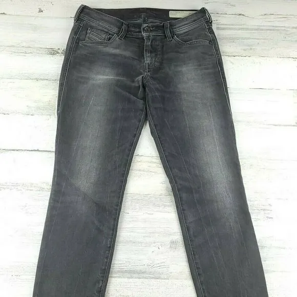 Diesel Jeans Francy Relaxed Skinny Black/Grey Stretch Size 28x30 EUC