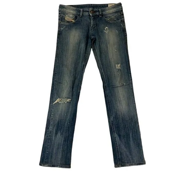 Diesel Lowette Regular Slim Straight Stretch Jeans Size 28
