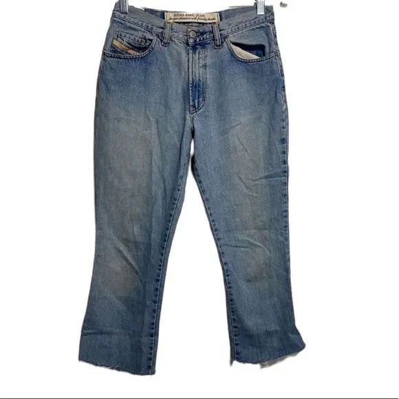 Diesel Straight Leg Crop Light Wash Jeans-30