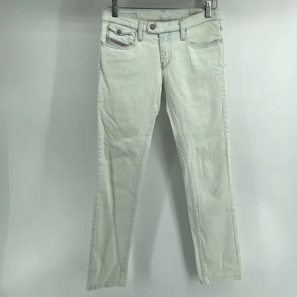 DIESEL Livy Biker super skinny straight jeans y2k light wash sz 27
