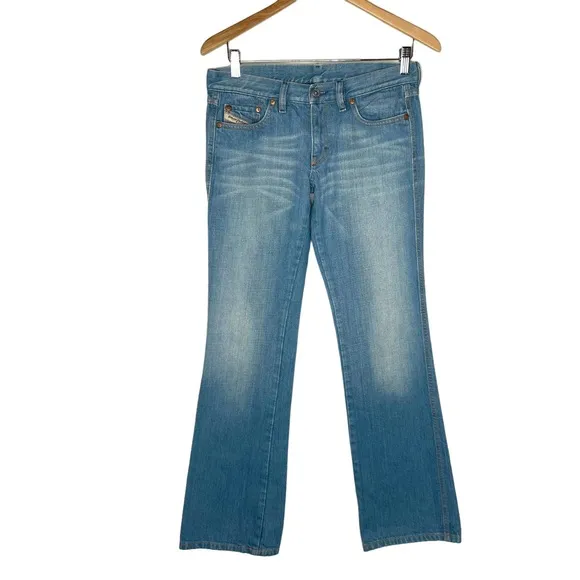 Diesel Slim Bootcut Blue Denim Jeans 100% Cotton Women’s Size 28 Mid Rise