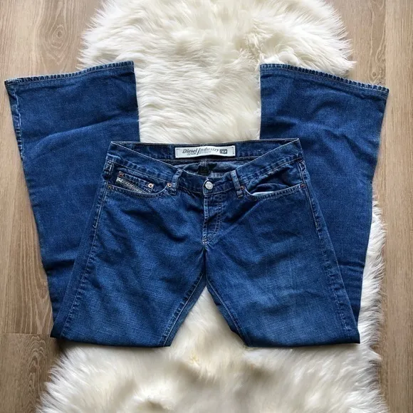 Diesel • Vtg Zerox Flare Low Rise Button Front