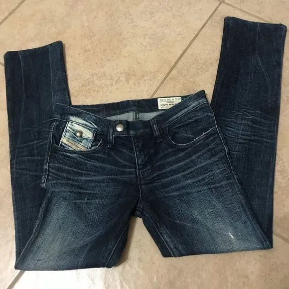 NWOT Diesel Livy Biker blue jeans made in Italy