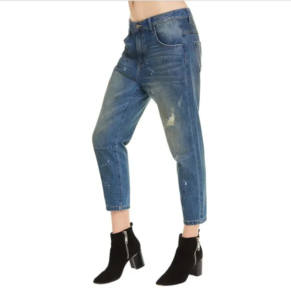New Wildfox Cropped Baggy Boyfriend DaVinci Jeans
          
      NWT