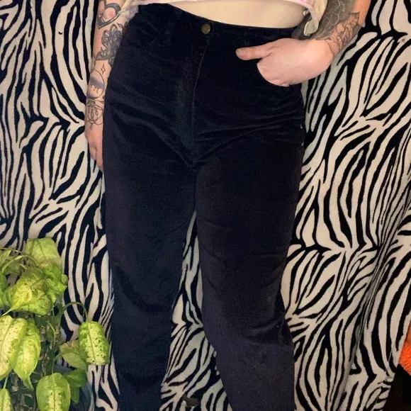 ✨VINTAGE WOOLRICH black cotton,high rise,straight leg jeans!✨
