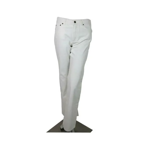 Saint Laurent Women's White Denim Flare Cropped Jeans 462969 9000 (29 Dm)
          
      NWT