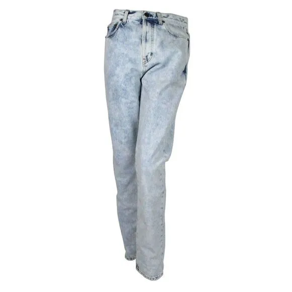Saint Laurent Women's Blue Cotton Snow Wash Denim Jeans 463527 4674 (29 US)
          
      NWT