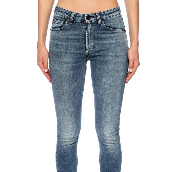 Saint Laurent Paris Skinny Jeans in Medium Wash
          
      NWT