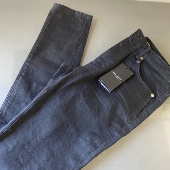 SAINT LAURENT denim black skinny jeans NWT - size 30
          
      NWT