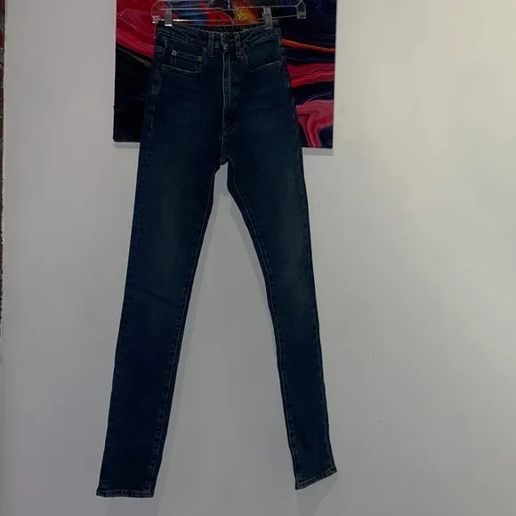 🔥SAINT LAURENT High Waist Medium Washed Blue Jeans Skinny