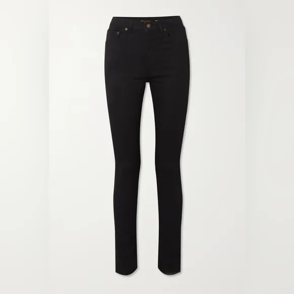 Black high-rise SAINT LAURENT skinny jeans
