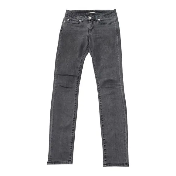 Pre Loved Saint Laurent D01 Stonewash Skinny Jeans in Grey Denim Grey Women