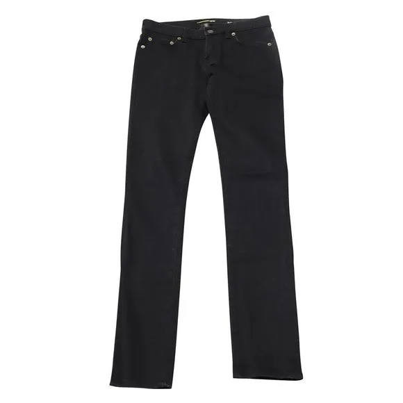 Pre Loved Saint Laurent Skinny Jeans in Black Japanese Denim Black Women