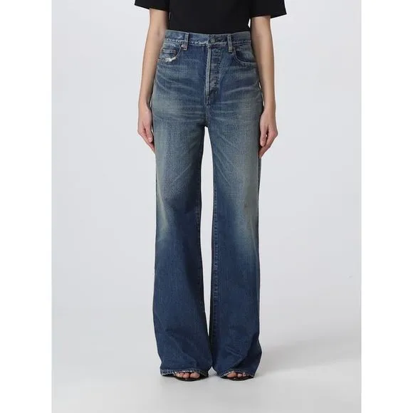 Saint Laurent Jeans Woman Blue
          
      NWT