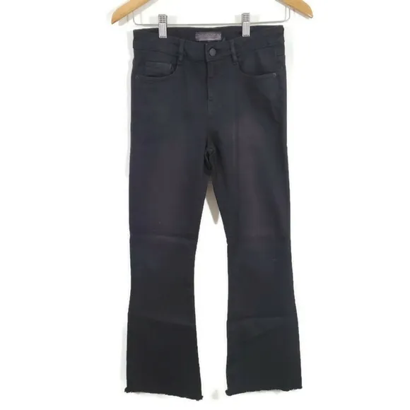 Zara Black Raw Hem Jeans