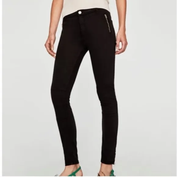 Zara biker denim the cycler new with tags
          
      NWT