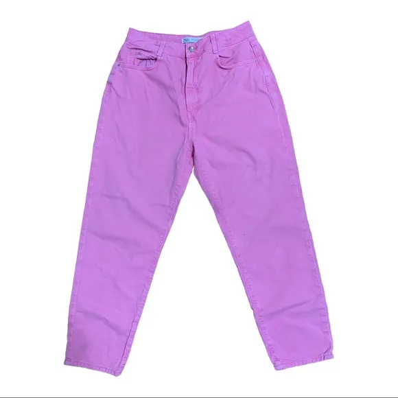 zara womens pink jeans
