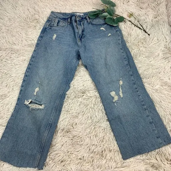 Zara Distressed Mom Jean