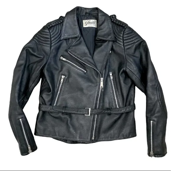 Womens Schott leather jacket, NYC, Motorcycle, USA