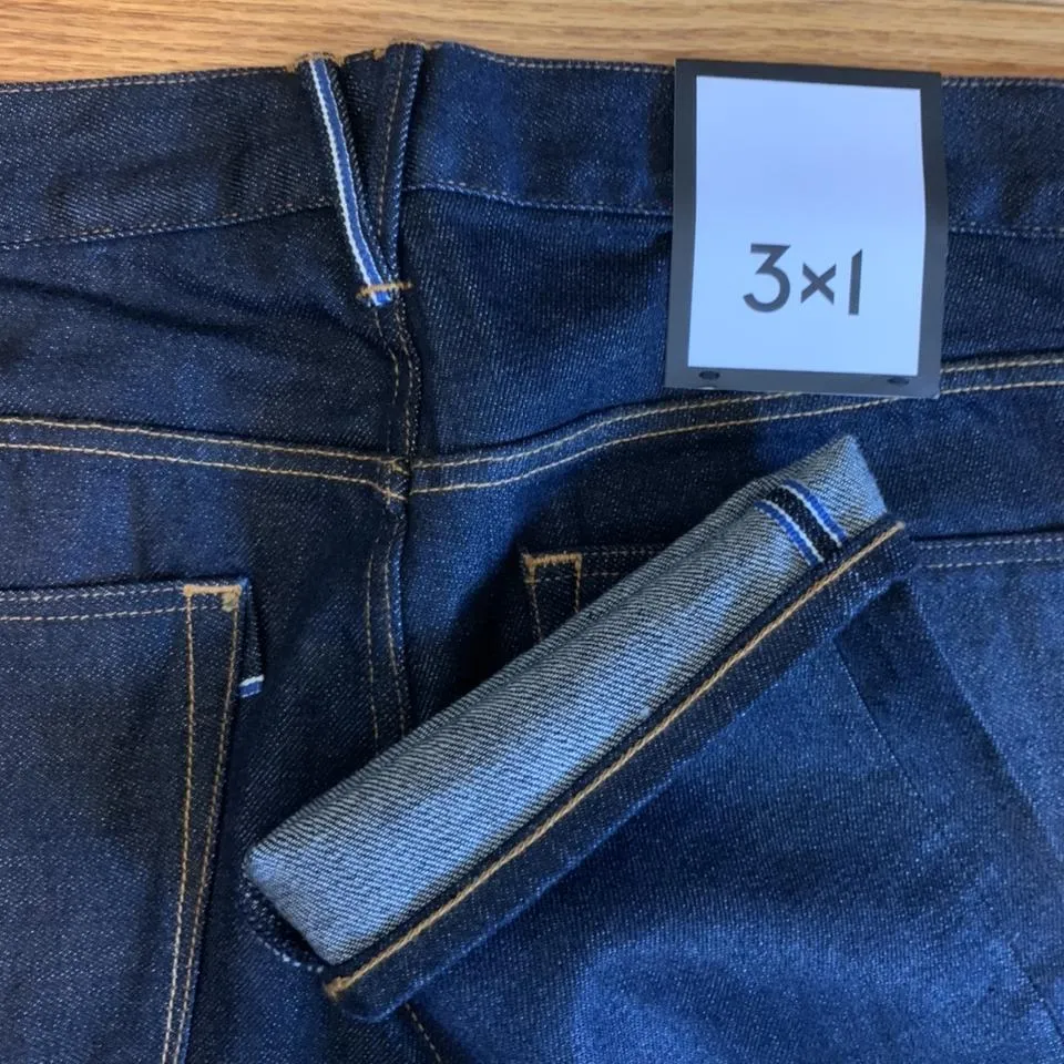 3x1 Men's Blue and Navy Jeans