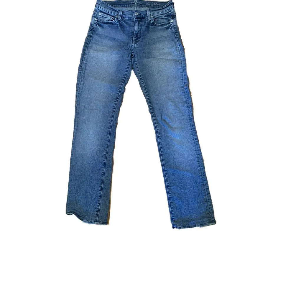7 For All Mankind Men's Blue and Silver Jeans