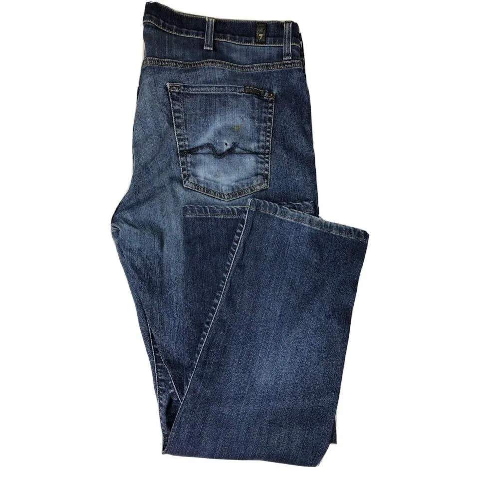 7 For All Mankind Men's Blue Jeans