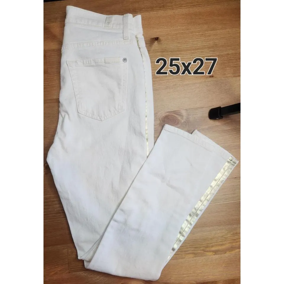 7 For All Mankind Men's White Jeans