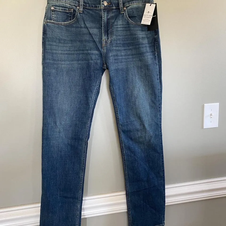7 For All Mankind Men's Blue Jeans