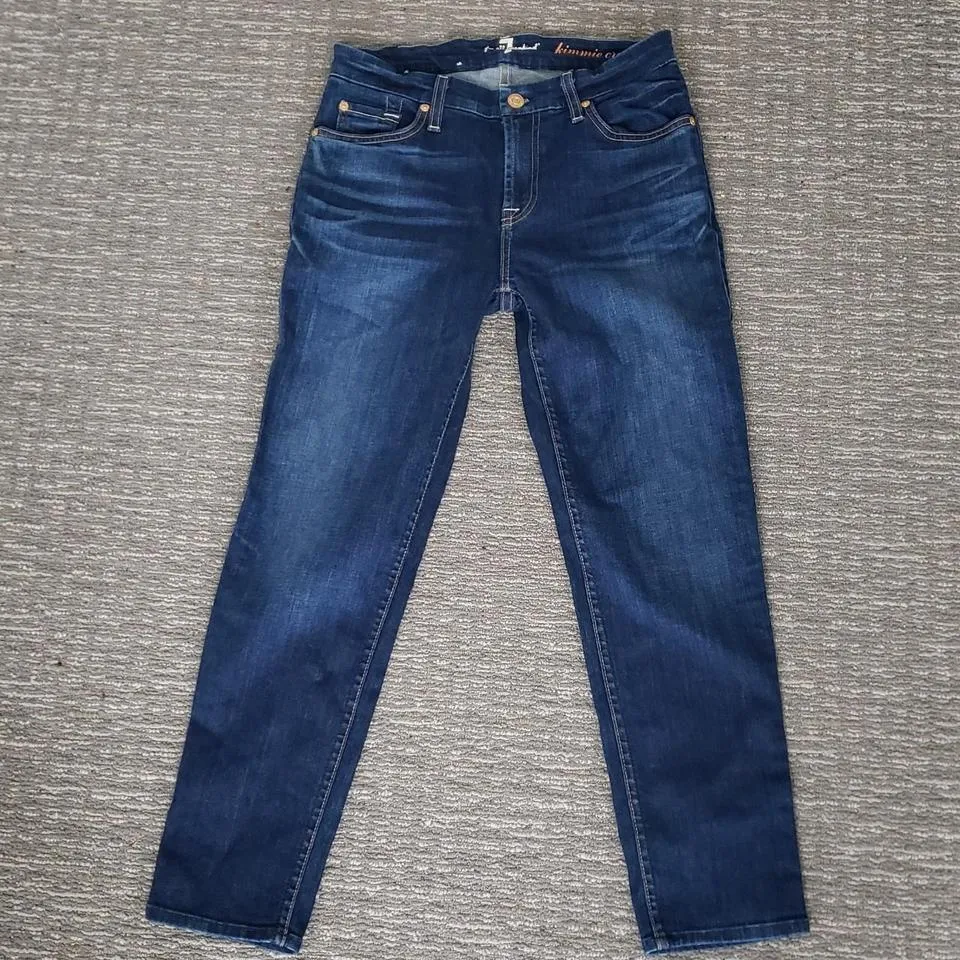 7 For All Mankind Men's Blue and Navy Jeans