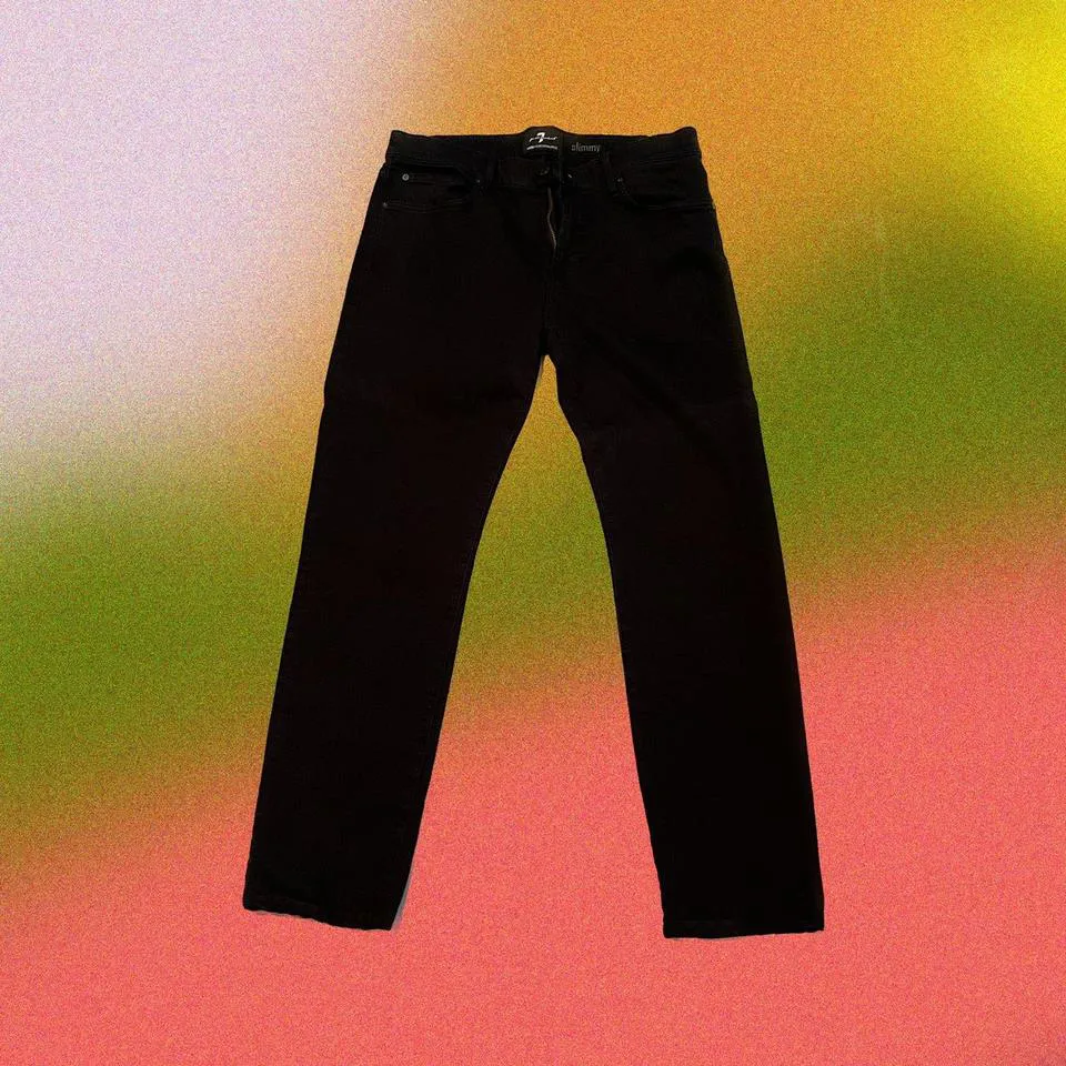 7 For All Mankind Men's Black Jeans