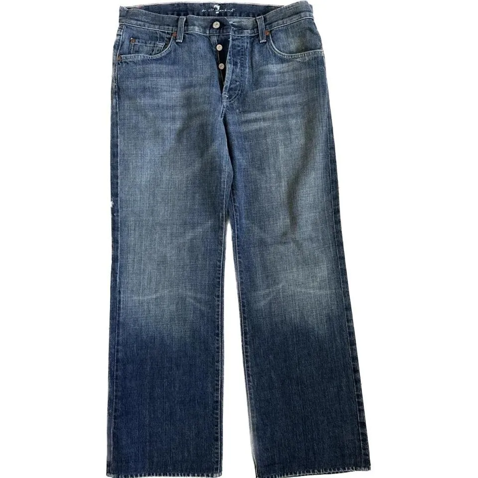 7 For All Mankind Men's Blue Jeans