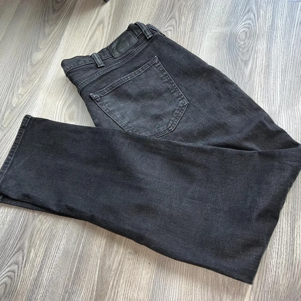 Abercrombie & Fitch Men's Black and Grey Jeans
