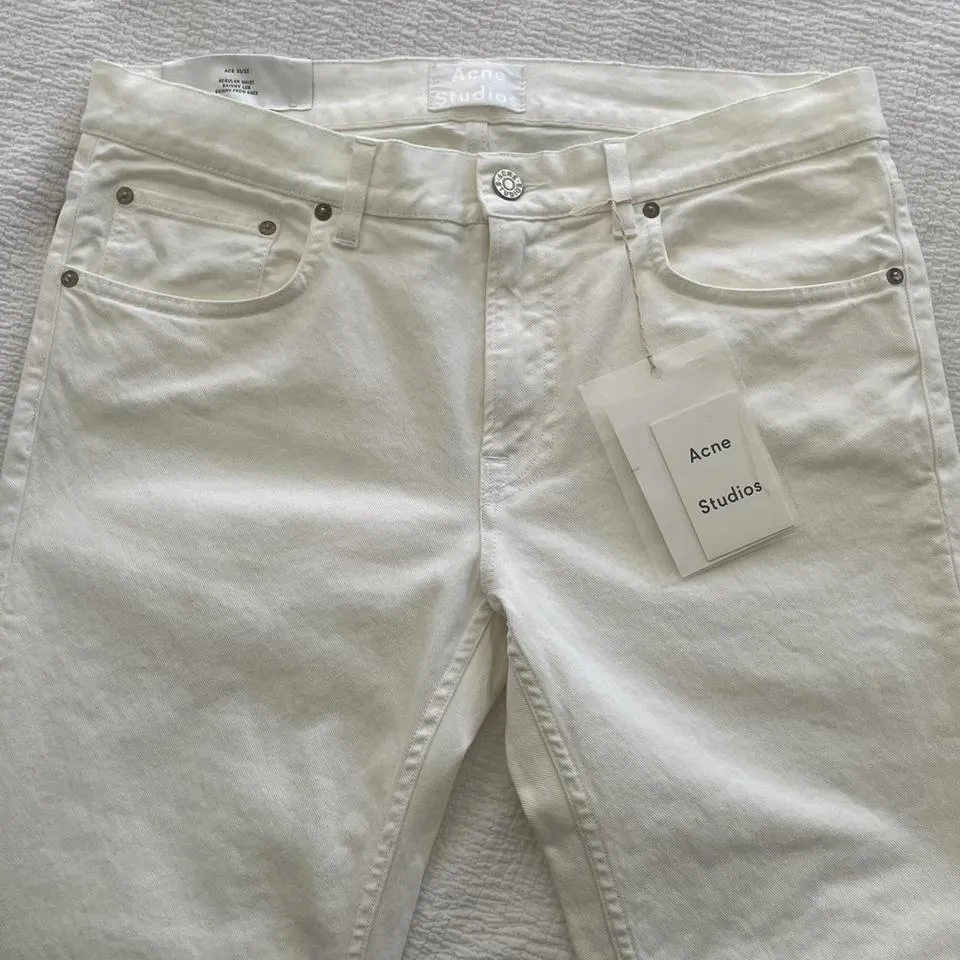 Acne Studios Men's White Jeans