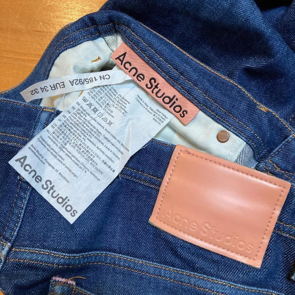 Acne Studios Men's Blue and Navy Jeans