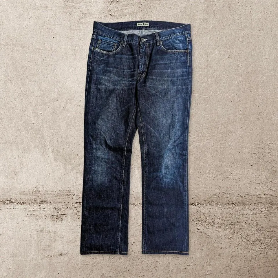 Acne Studios Men's Blue and Navy Jeans