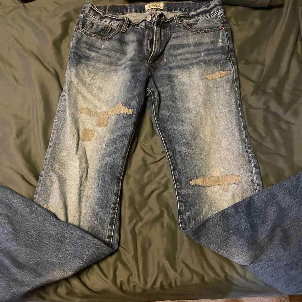 Aeropostale Men's Blue and Grey Jeans