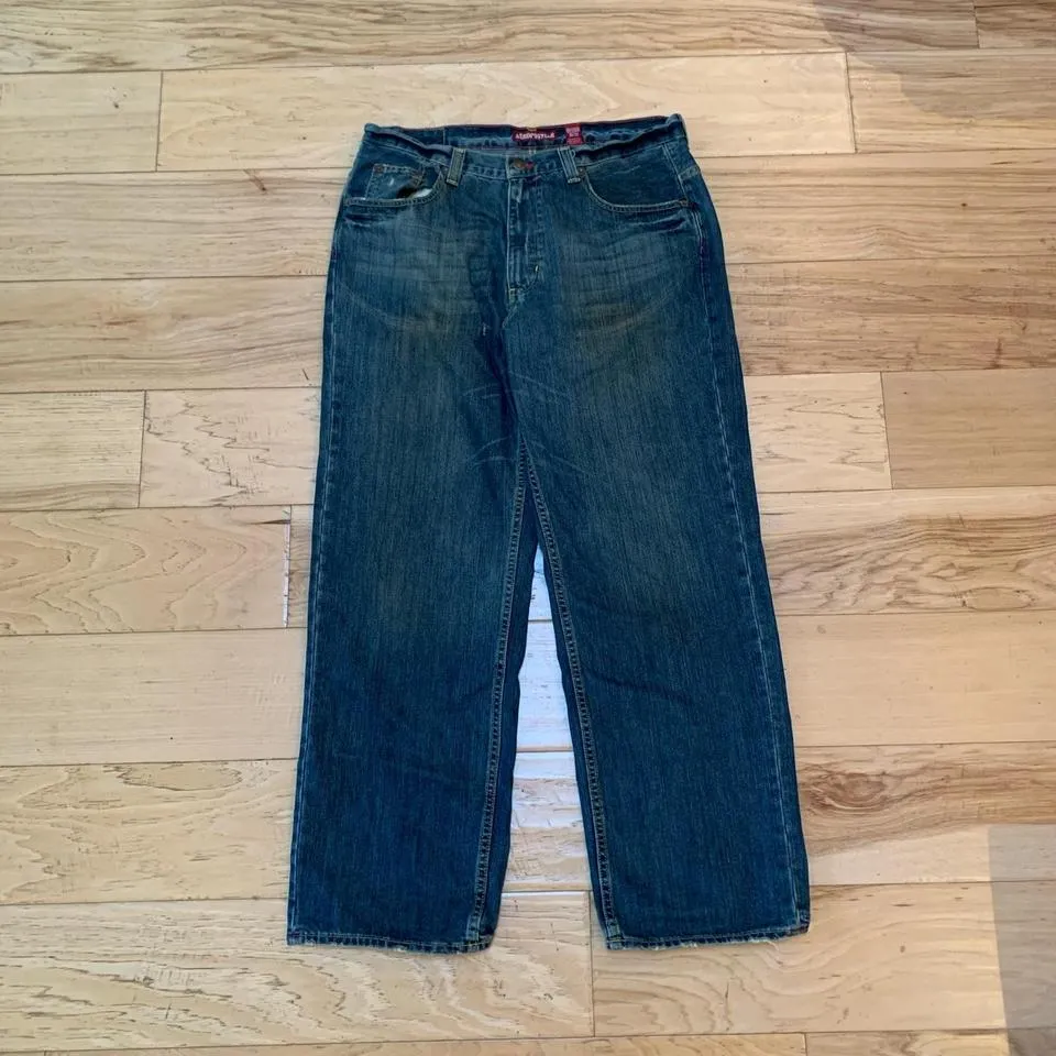 Aeropostale Men's Blue and Navy Jeans