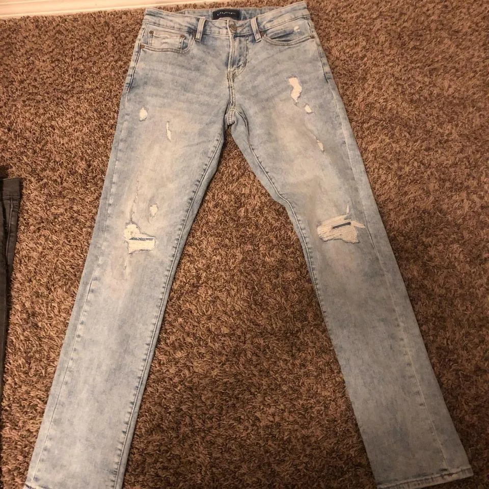 Aeropostale Men's Blue and White Jeans