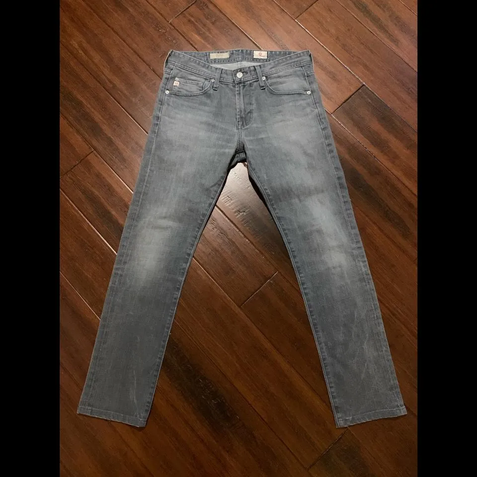 AG Jeans Men's Grey and Silver Jeans