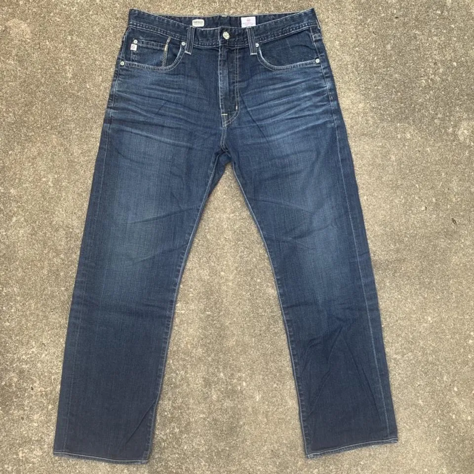 AG Jeans Men's Navy and Blue Jeans