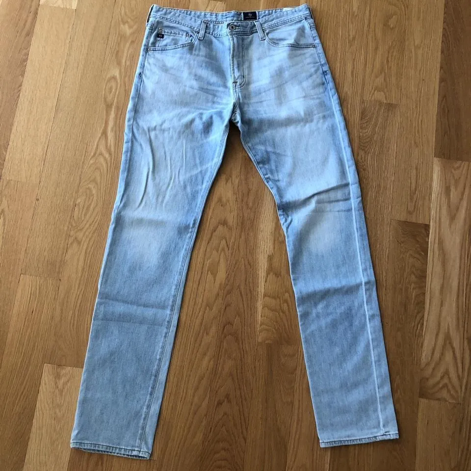 AG Jeans Men's Blue and White Jeans
